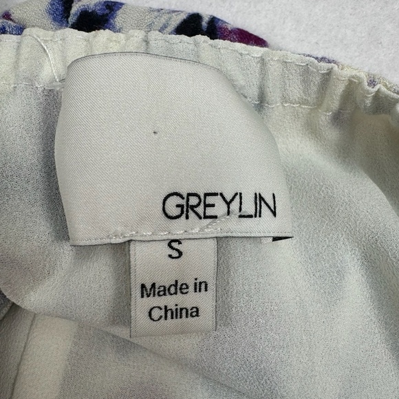 Greylin Halter Maxi Dress Womens Size Small Multi Color Print Tie Waist - Picture 3 of 10